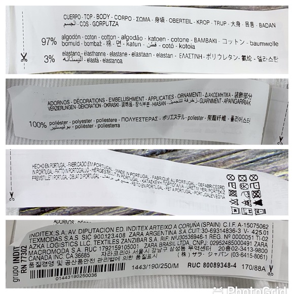 Zara NWT White One Shoulder Ribbed Top with Black Satin Shoulder Bow, Medium - Picture 16 of 16